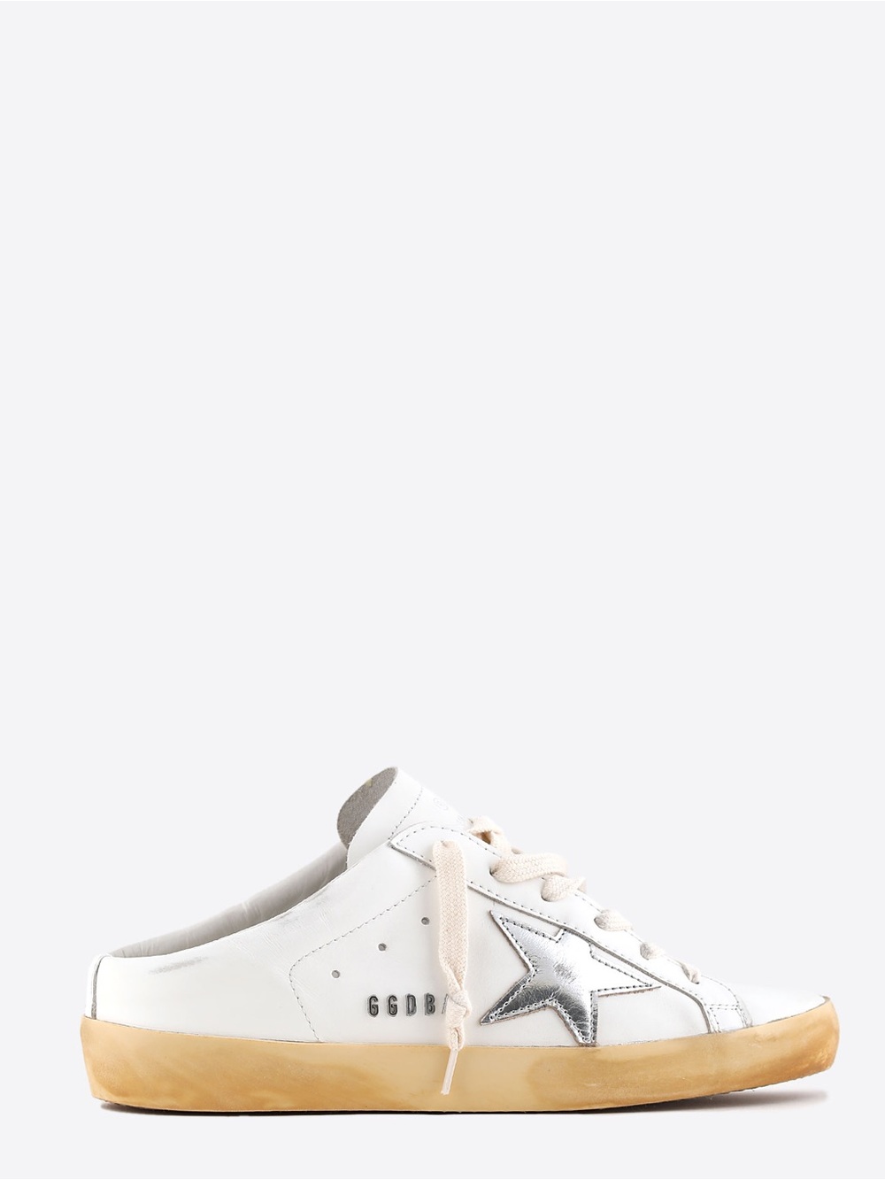 Golden Goose Superstar Sabot Sneaker White Leather/Metallic Star 41 New in Box